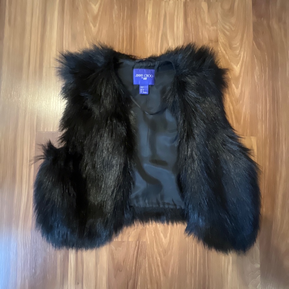 Gorgeous Jimmy Choo for H&M faux fur vest